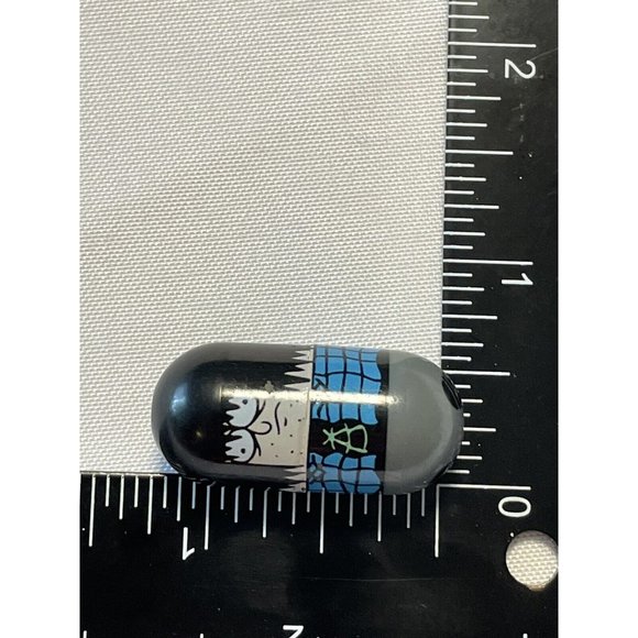 Mighty Beanz HEAVY METAL BEAN #2 Series 1 Collectible Toy Black Blue - Picture 8 of 8